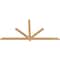Ekena Millwork Kennewick Timber Gable Bracket, Western Red Cedar, 96"W x 48"H x 1 1/2"D x 3 1/2"F, 12/12 Pitch GBW096X48X0204KEN00SWR - alternate 4